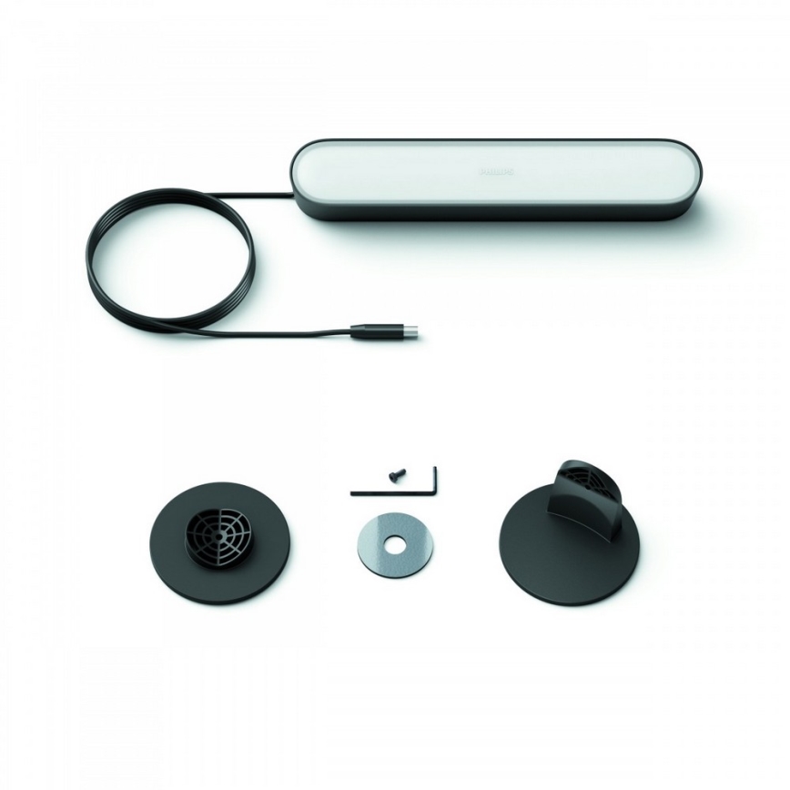 Philips - Laajennussarja LED RGB Himmennettävä pöytävalaisin Hue PLAY LED/6W/230V musta