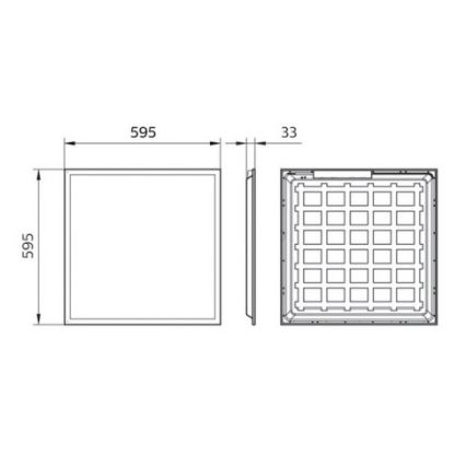 Philips Pila - LED-alakattopaneeli LED/40W/230V 60x60 cm UGR22