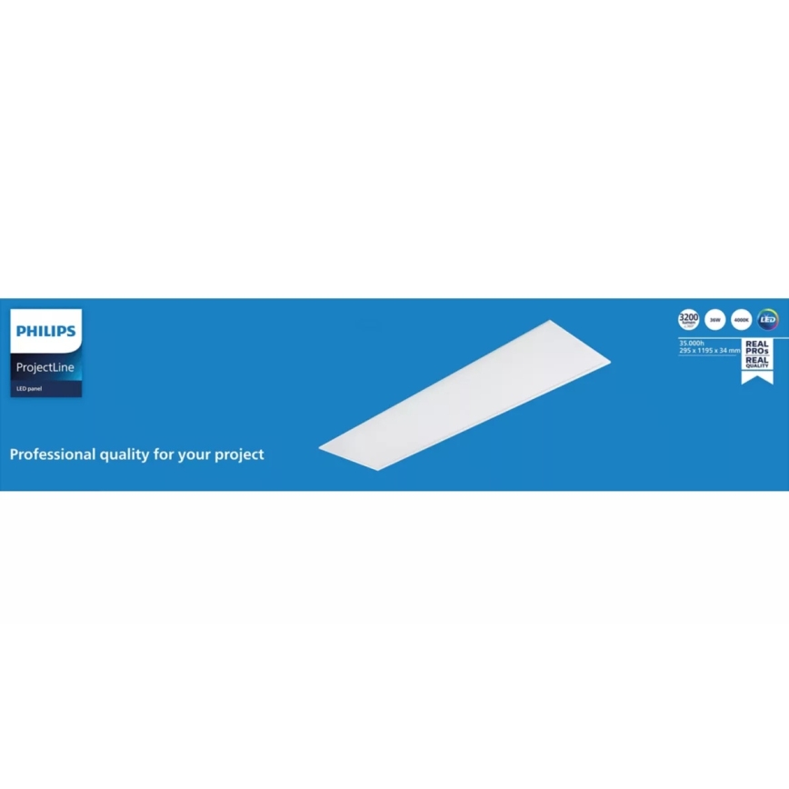 Philips - LED-paneeli sisäkattoon upotettava PROJECTLINE LED/36W/230V UGR19 4000K 119x29,5 cm
