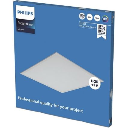Philips - LED-paneeli alaslaskettuun kattoon PROJECTLINE LED/36W/230V 59,5x59,5 cm