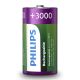 Philips R14B2A300/10 - 2 kpl Uudelleenladattava akku C MULTILIFE NiMH/1,2V/3000 mAh