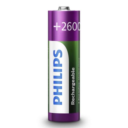 Philips R6B2A260/10 - 2 kpl Ladattavat AA-paristot MULTILIFE NiMH/1,2V/2600 mAh