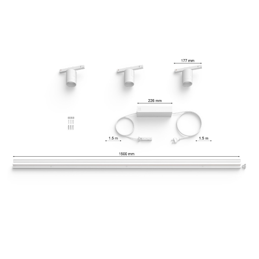 Philips - SET 3x LED RGB Himmennettävä valo kiskojärjestelmään Hue PERIFO LED RGB/15,6W/230V 2000-6500K