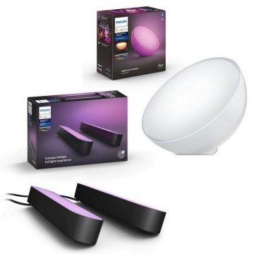 Philips - Setti: 2 kpl LED RGB-himennettäviä pöytälamppuja Hue PLAY LED/6W/230V 2000-6500K + himmennettävä pöytälamppu GO LED/6W/230V 2000-6500K