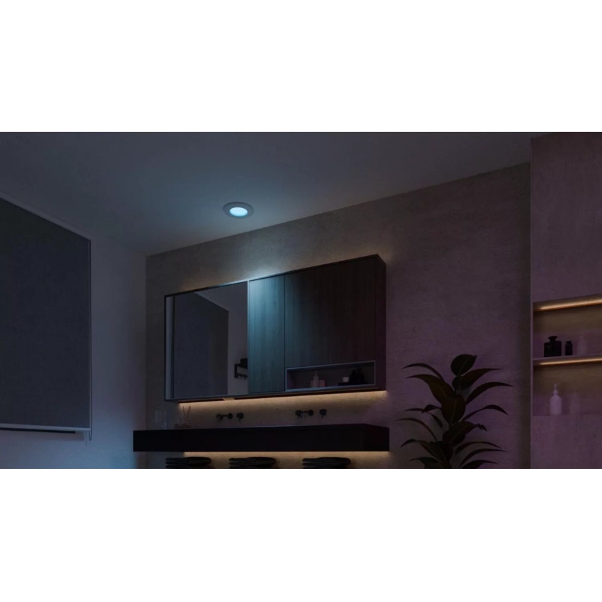 Philips - SETTI 2x LED RGBW Kylpyhuoneen himmennettävät uppovalaisimet Hue SLIM LED/8,3W/230V 2000-6500K valkoinen IP44