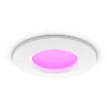 Philips - SETTI 2x LED RGBW Kylpyhuoneen himmennettävät uppovalaisimet Hue SLIM LED/8,3W/230V 2000-6500K valkoinen IP44