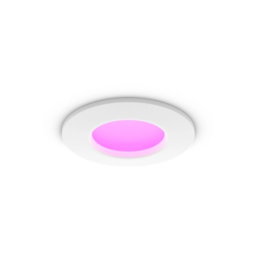 Philips - SETTI 2x LED RGBW Kylpyhuoneen himmennettävät uppovalaisimet Hue SLIM LED/8,3W/230V 2000-6500K valkoinen IP44