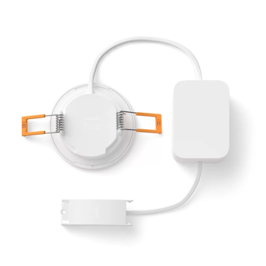 Philips - SETTI 2x LED RGBW Kylpyhuoneen himmennettävät uppovalaisimet Hue SLIM LED/8,3W/230V 2000-6500K valkoinen IP44
