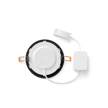Philips - Setti 2x LED RGBW himmennettävät kylpyhuoneen upotettavat alasvalaisimet Hue SLIM LED/12W/230V 2000-6500K musta IP44