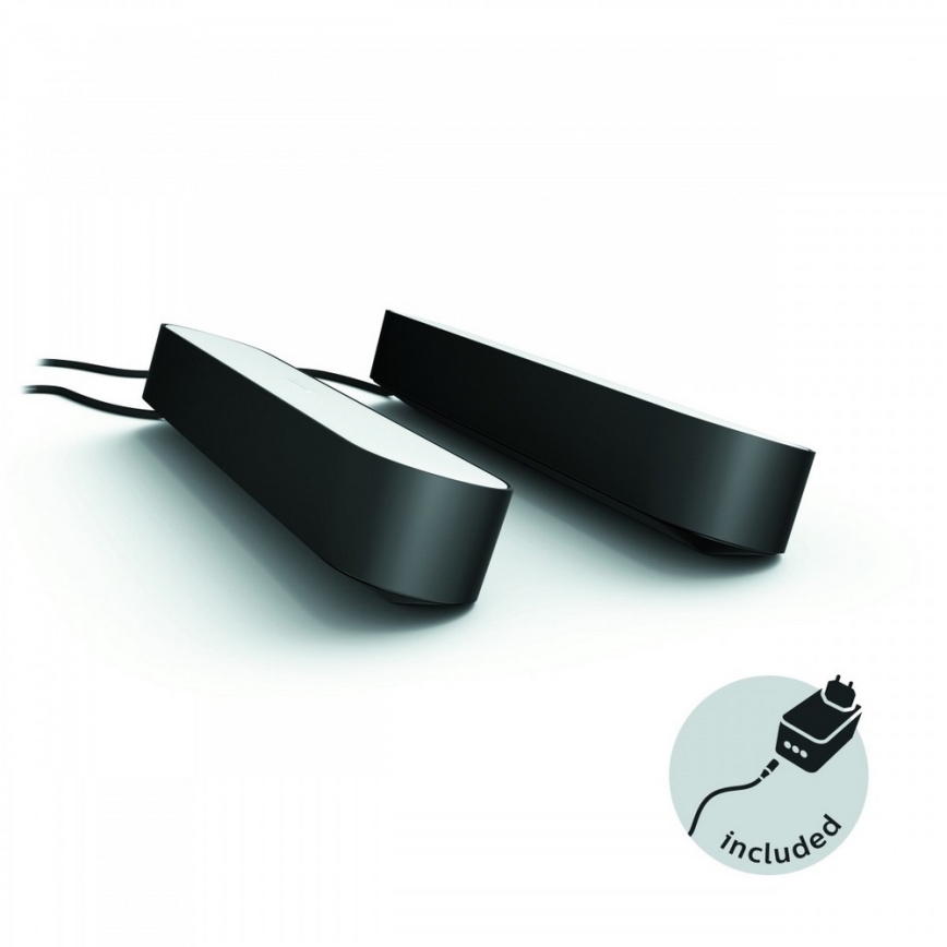 Philips - SETTI 2x LED RGB Himmennettävä pöytävalaisin Hue PLAY DUAL PACK White And Color Ambiance LED/6W/230V