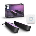 Philips - SETTI 2x LED RGB himmennettävä pöytävalaisin Hue PLAY WACA LED/6W/230V 2000-6500K + Hue bridge