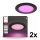 Philips - Setti 2x LED RGBW himmennettävät kylpyhuoneen upotettavat alasvalaisimet Hue SLIM LED/12W/230V 2000-6500K musta IP44