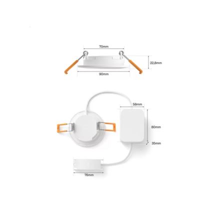 Philips - SETTI 3x LED RGBW Himennettävät kylpyhuoneen upotettavat alasvalot Hue SLIM LED/8,3W/230V 1000-20000K valkoinen P44