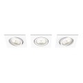 Philips - SETTI 3x LED -himmennettävä upotettava valo SHELLBARK Warm Glow 1xLED/4,5W/230V 2200-2700K