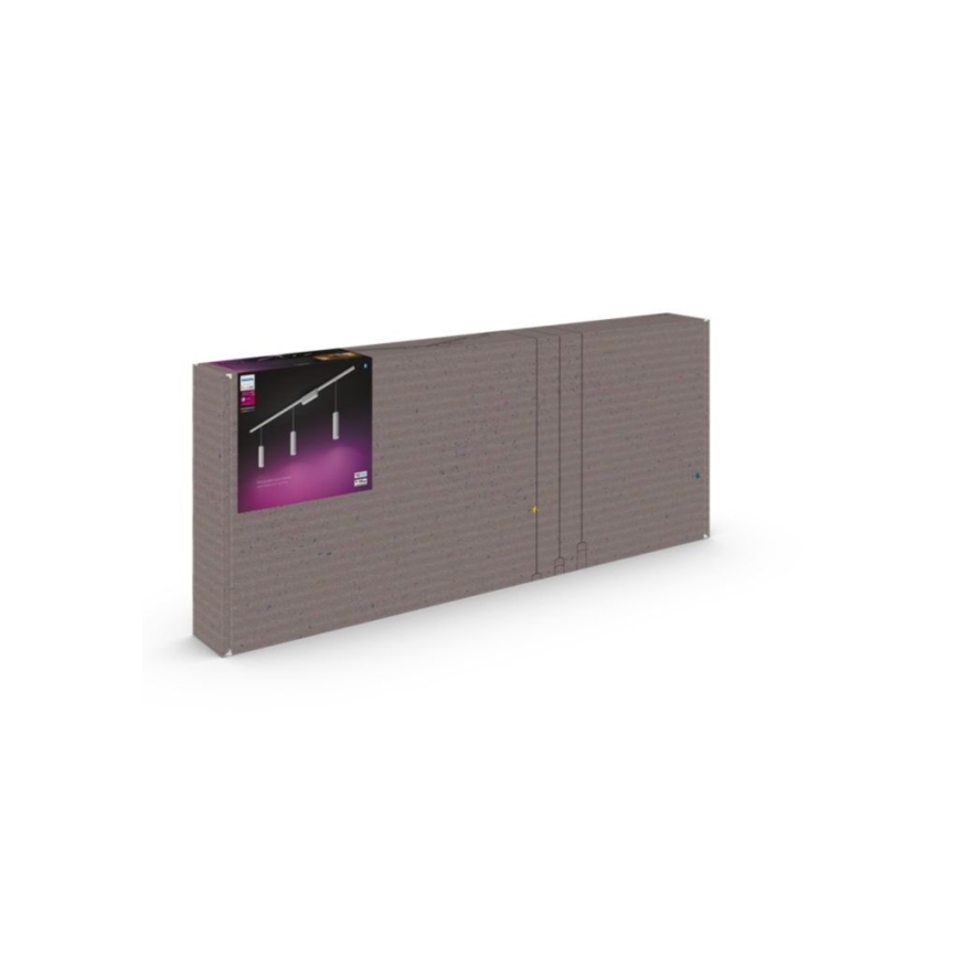 Philips - SETTI 3x LED RGB  Himmennettävä kattokruunu johdossa kiskojärjestelmään Hue PERIFO LED RGB/15,6W/230V 2000-6500K