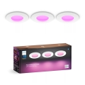 Philips - SETTI 3x LED RGBW Himmennettävä kylpyhuoneen kattovalaisin Hue SLIM LED/8,3W/230V IP44 2000-6500K