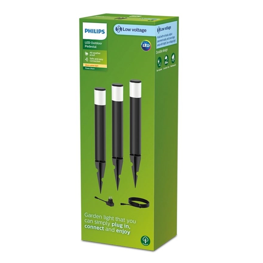 Philips - SETTI 3x LED-ulkolamppu PUREX LED/1,5W/24/230V IP44