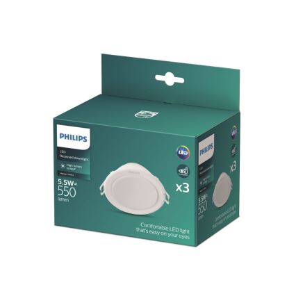 Philips - SETTI 3x LED upotettava valo MESON LED/5,5W/230V 4000K