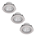 Philips - SETTI 3x Upotettava LED-kattovalaisin TARAGON LED/4,5W/230V 2700K