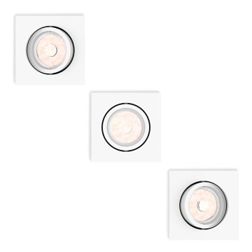 Philips - Setti 3x upotettavaa alasvaloa, kanta 1xGU10, 5,5 W, 230 V