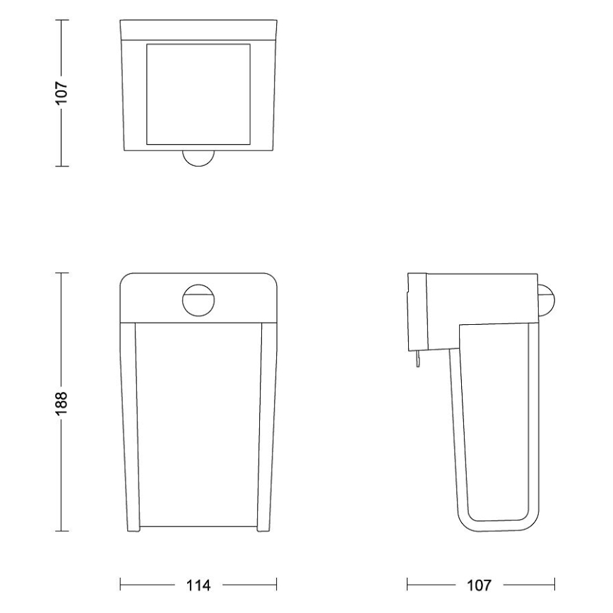 Philips - LED aurinkokäyttöinen seinävalaisin liiketunnistimella SHROUD LED/2,3W/3,7V 600 mAh IP44