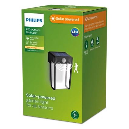 Philips - LED aurinkokäyttöinen seinävalaisin liiketunnistimella SHROUD LED/2,3W/3,7V 600 mAh IP44