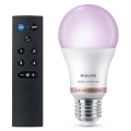 Philips SMART A60 E27 RGB-LED-lamppu, himmennettävä, 8,5W/230V, 2200-6500K + kaukosäädin