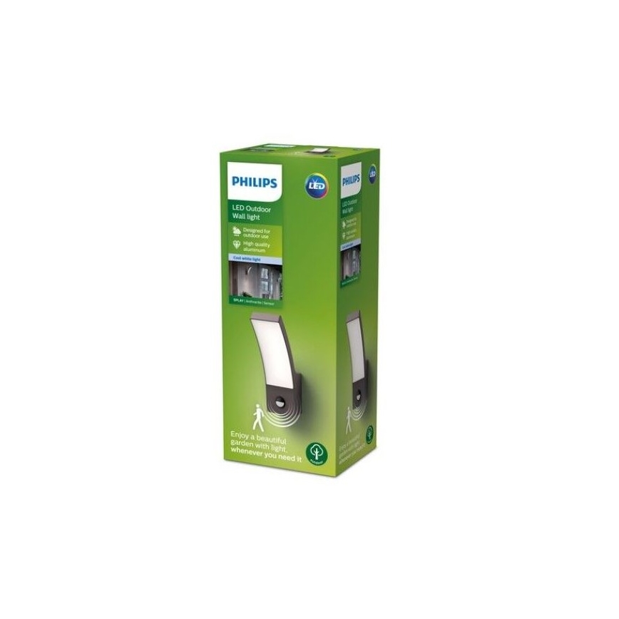 Philips - LED-ulkovalaisin seinälle, liiketunnistimella LED/12W/230V 4000K IP44