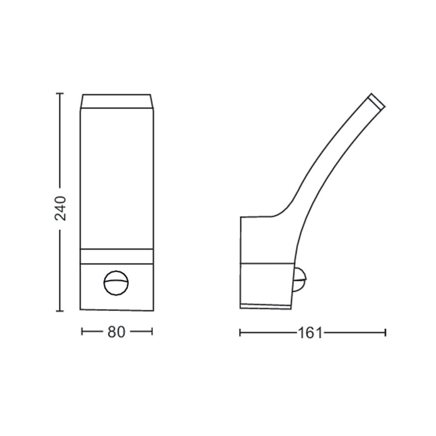Philips - LED-ulkovalaisin seinälle, liiketunnistimella LED/12W/230V 4000K IP44