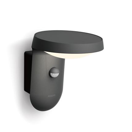Philips - LED-aurinkoseinävalaisin liiketunnistimella ja hämäräkytkimellä LED/1,2W/4V 1800 mAh 3000K IP44