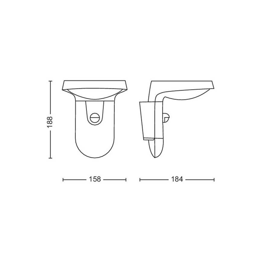 Philips - LED-ulkovaloseinävalaisin sensorilla LED/9W/230V 4000K IP44