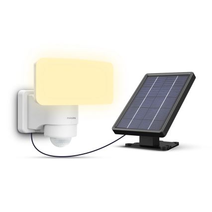 Philips - LED aurinkokäyttöinen seinävalaisin liiketunnistimella ja hämäräkytkimellä TYLUS LED/6W/3,7V 2600 mAh 3000K IP44