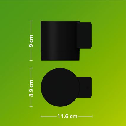 Philips - Ulkoseinävalaisin FYLX 1xGU10/5W/230V musta IP44