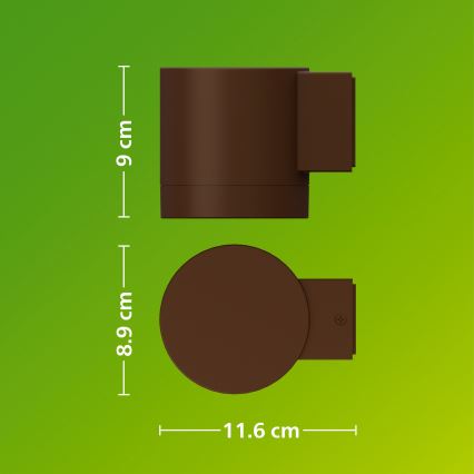 Philips - Ulkoseinävalaisin FYLX 1xGU10/5W/230V ruskea IP44
