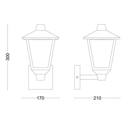 Philips - Ulkoseinävalaisin KINNO 1xE27/25W/230V IP44
