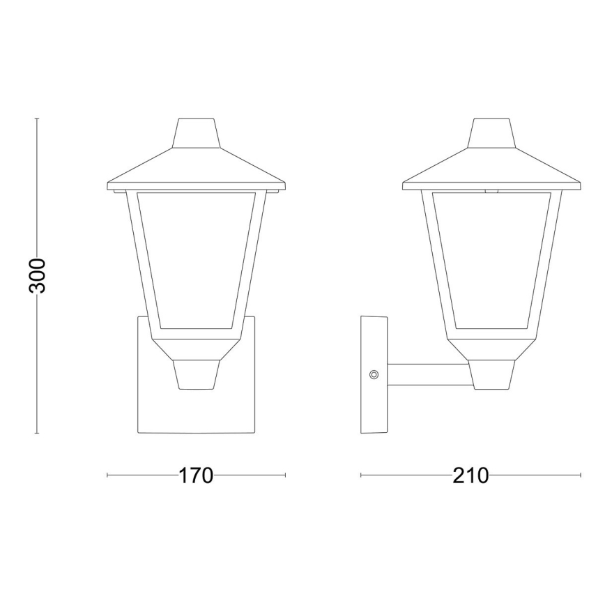 Philips - Ulkoseinävalaisin KINNO 1xE27/25W/230V IP44
