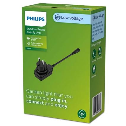 Philips - Ulkotila verkkovirtasovitin GARDENLINK 12W/24/230V IP44