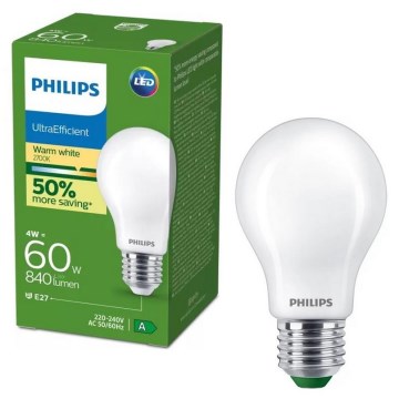 Philips ULTRAEFFICIENT LED-polttimo E27/4W/230V 2700K