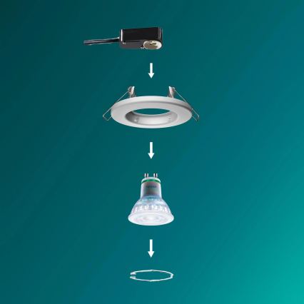 Philips - Upotettava kattovalaisin PERIDOT 1xGU10/7W/230V valkoinen