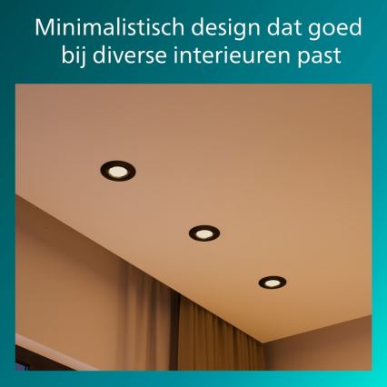 Philips - Uppoasennettava kattovalaisin PERIDOT 1xGU10/7W/230V musta