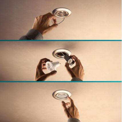 Philips - Uppovalaisin PERIDOT 1xGU10/7W/230V valkoinen