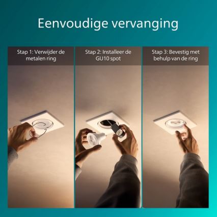 Philips - Uppovalaisin PERIDOT 1xGU10/7W/230V valkoinen