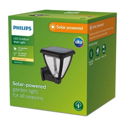 Philips - LED aurinkokäyttöinen seinävalaisin VAPORA LED/1,5W/3,7V 1500 mAh IP44