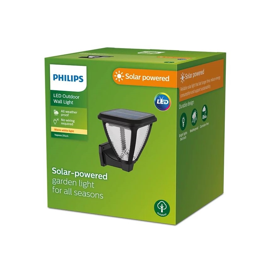 Philips - LED aurinkokäyttöinen seinävalaisin VAPORA LED/1,5W/3,7V 1500 mAh IP44