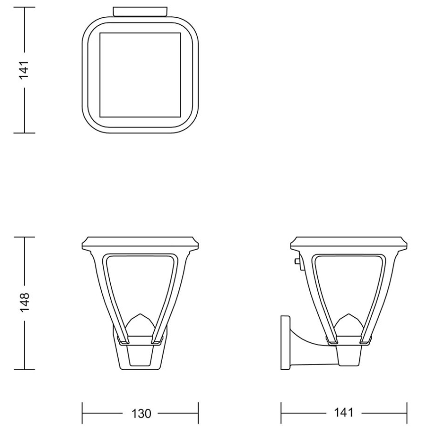 Philips - LED aurinkokäyttöinen seinävalaisin VAPORA LED/1,5W/3,7V 1500 mAh IP44