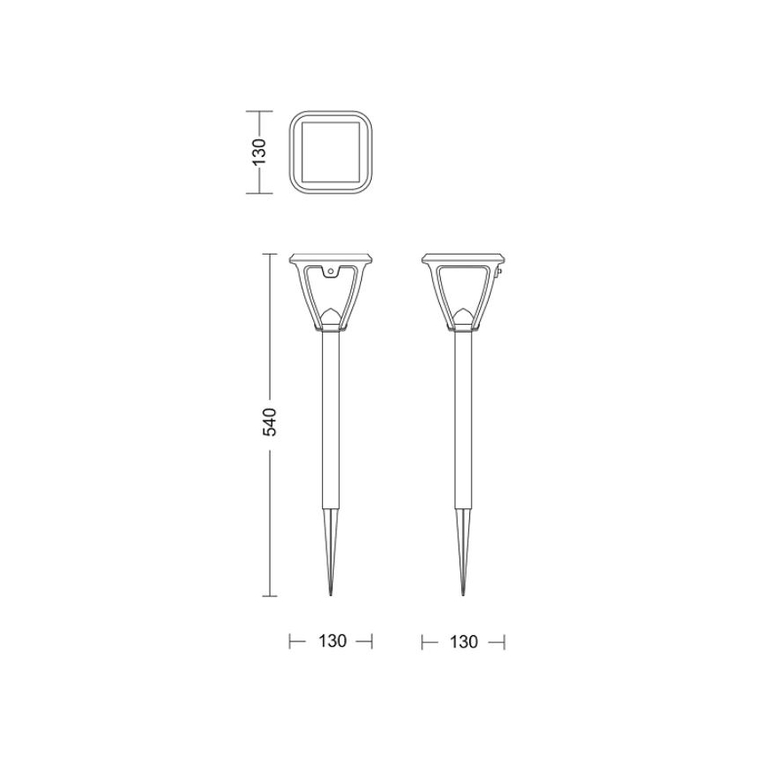 Philips - LED aurinkokäyttöinen lamppu VAPORA LED/1,5W/3,7V 1500 mAh IP44
