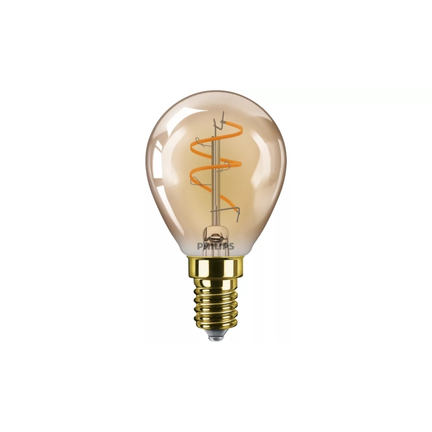 Philips Vintage P45 himmennettävä LED-polttimo E14/2,7W/230V 1800K