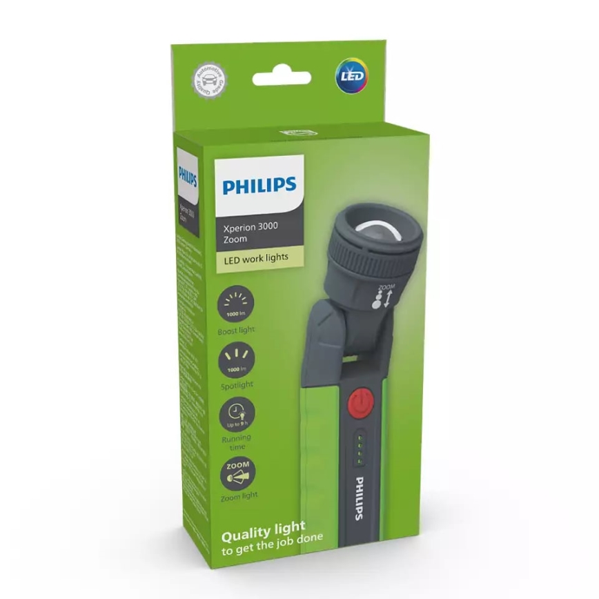 Philips X30ZOOMX1 - ladattava himmennettävä taskulamppu XPERION LED/6W/3,7V 1000 lm 2500 mAh IP54