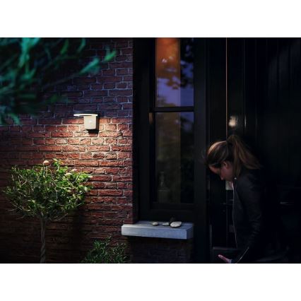 Philips - LED aurinkokäyttöinen seinävalaisin liiketunnistimella ja hämäräkytkimellä ZONAL LED/1,3W/3,7V 2500 mAh IP44