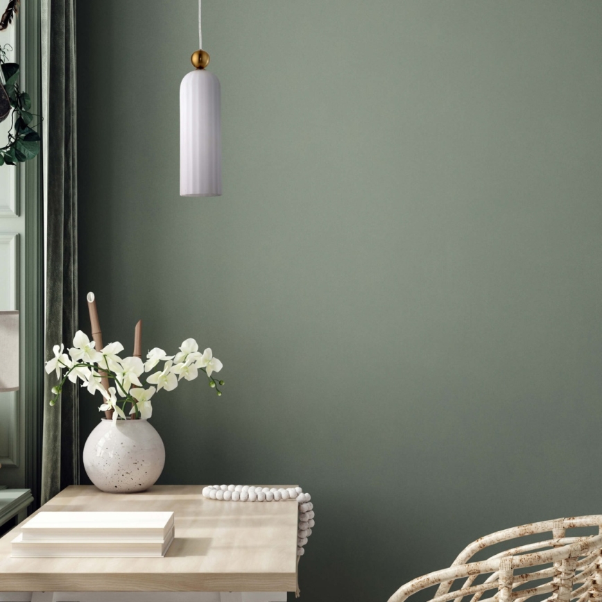 PIEGA-riippuvalaisin kaapelilla, 1xE14/40W/230V, messinki/valkoinen